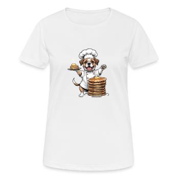 Dog Chef Dog Lovers Gift PaneCake - T-shirt respirant Femme - blanc - Devant - AI Model Female 172 dark (172cm)