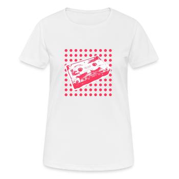 Kids from the 90s - dot red dot - Frauen T-Shirt atmungsaktiv - Weiß - Vorne - AI Model Female 172 dark (172cm)