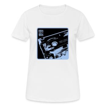 Enfants des années 90 - noir bleu gros plan - T-shirt respirant Femme - blanc - Devant - AI Model Female 172 dark (172cm)