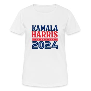 Vintage Kamala Harris 2024 pour la campagne électo - T-shirt respirant Femme - blanc - Devant - AI Model Female 172 dark (172cm)