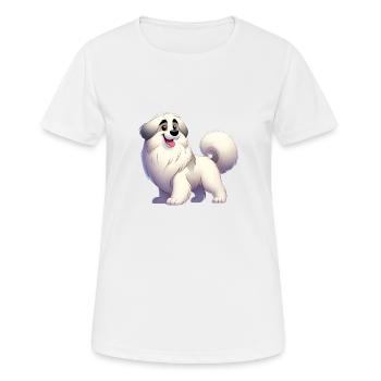 berger des pyrénées - T-shirt respirant Femme - blanc - Devant - AI Model Female 172 dark (172cm)