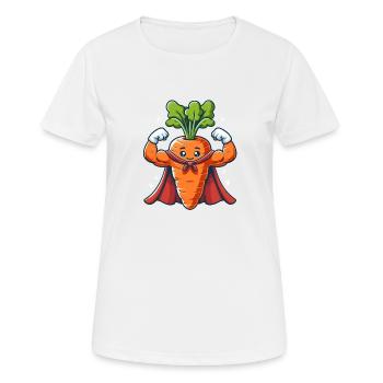 Super muscular carrot - Women's Breathable T-Shirt - white - Front - AI Model Female 172 dark (172cm)