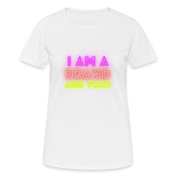 Je suis une marque Neon - T-shirt respirant Femme - blanc - Devant - AI Model Female 172 dark (172cm)