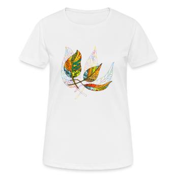 leaves - Women's Breathable T-Shirt - white - Front - AI Model Female 172 dark (172cm)