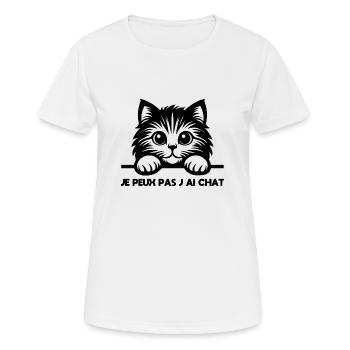 Ich kann nicht CHAT haben - Frauen T-Shirt atmungsaktiv - Weiß - Vorne - AI Model Female 172 dark (172cm)
