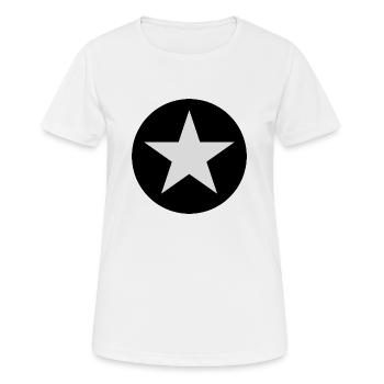 Stern Sticker - Frauen T-Shirt atmungsaktiv - Weiß - Vorne - AI Model Female 172 dark (172cm)
