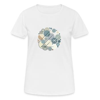 Design "Serene Shapes" - Frauen T-Shirt atmungsaktiv - Weiß - Vorne - AI Model Female 172 dark (172cm)
