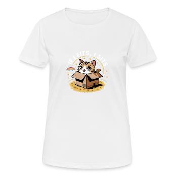 Wenn ich passe, sitze ich - Frauen T-Shirt atmungsaktiv - Weiß - Vorne - AI Model Female 172 dark (172cm)