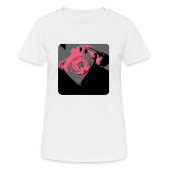Phone Love - Women's Breathable T-Shirt - white - Front - AI Model Female 172 dark (172cm)