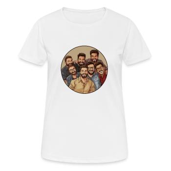 Amis pour la vie – rires et cohésion - T-shirt respirant Femme - blanc - Devant - AI Model Female 172 dark (172cm)
