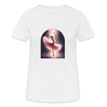 A ballerina in a pink tutu - Women's Breathable T-Shirt - white - Front - AI Model Female 172 dark (172cm)