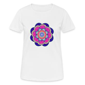 Purple Mandala - Frauen T-Shirt atmungsaktiv - Weiß - Vorne - AI Model Female 172 dark (172cm)
