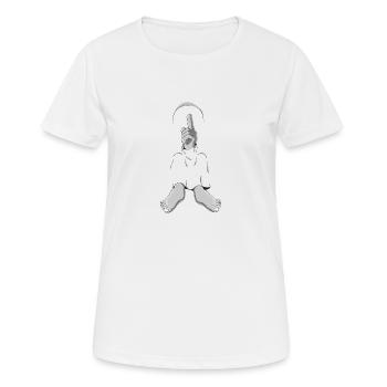 UNKNOWN SILENCE - Women's Breathable T-Shirt - white - Front - AI Model Female 172 dark (172cm)