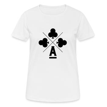 Glücksklee-Brief - Frauen T-Shirt atmungsaktiv - Weiß - Vorne - AI Model Female 172 dark (172cm)