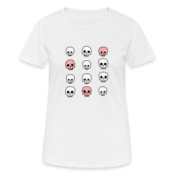 Crâne - T-shirt respirant Femme - blanc - Devant - AI Model Female 172 dark (172cm)