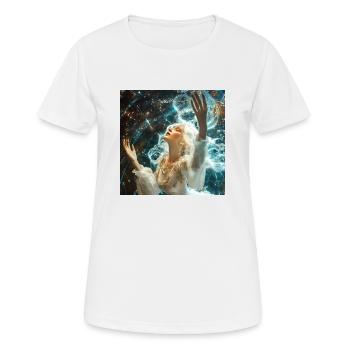 drachenqodeLULU - Frauen T-Shirt atmungsaktiv - Weiß - Vorne - AI Model Female 172 dark (172cm)