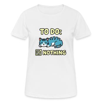 Lazy Cat Vibes 2 - Women's Breathable T-Shirt - white - Front - AI Model Female 172 dark (172cm)