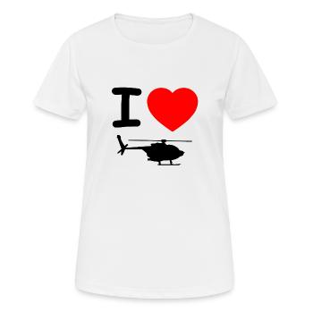 Hubschrauber - Frauen T-Shirt atmungsaktiv - Weiß - Vorne - AI Model Female 172 dark (172cm)