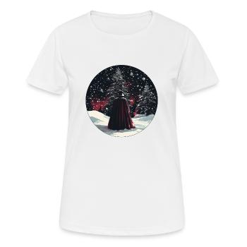Dark Guardian in the Winter Forest - Women's Breathable T-Shirt - white - Front - AI Model Female 172 dark (172cm)