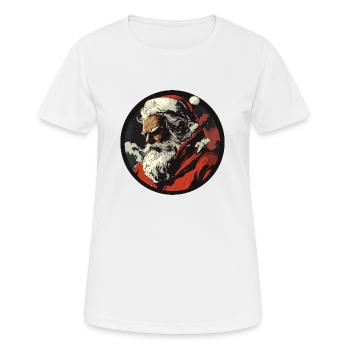Der Nachdenkliche Weihnachtsmann - Frauen T-Shirt atmungsaktiv - Weiß - Vorne - AI Model Female 172 dark (172cm)