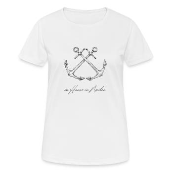 Maritim - Frauen T-Shirt atmungsaktiv - Weiß - Vorne - AI Model Female 172 dark (172cm)