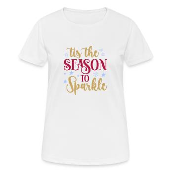 C’est la saison de l’étincelle - T-shirt respirant Femme - blanc - Devant - AI Model Female 172 dark (172cm)