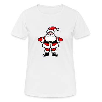 Weihnachtsmann, santa claus figure Święty Mikołaj - T-shirt respirant Femme - blanc - Devant - AI Model Female 172 dark (172cm)