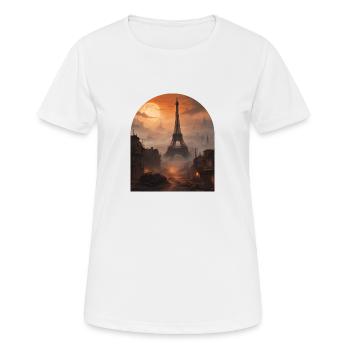 La tour Eiffel - T-shirt respirant Femme - blanc - Devant - AI Model Female 172 dark (172cm)