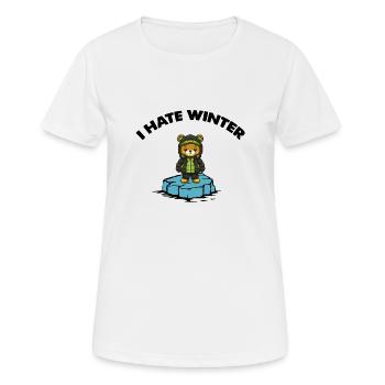 bär eisscholle winter - Frauen T-Shirt atmungsaktiv - Weiß - Vorne - AI Model Female 172 dark (172cm)