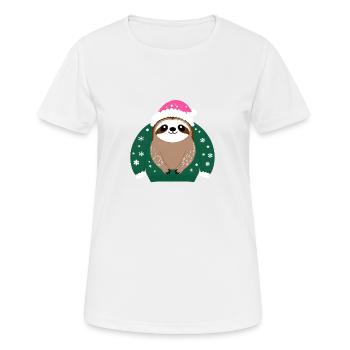POD CUTE NOEL 1 - T-shirt respirant Femme - blanc - Devant - AI Model Female 172 dark (172cm)