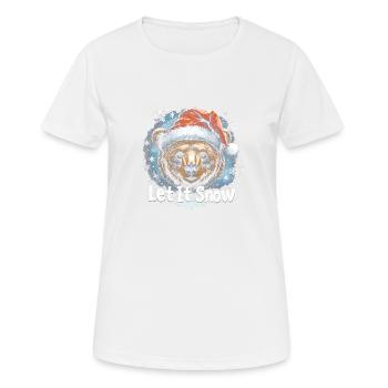 Let It Snow – Christmas Bear Design - Women's Breathable T-Shirt - white - Front - AI Model Female 172 dark (172cm)