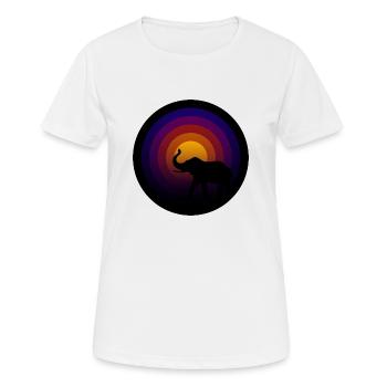 Vinyl record with elephant groove - Women's Breathable T-Shirt - white - Front - AI Model Female 172 dark (172cm)