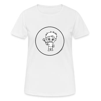 Little Phiri mit Zauberstab - Frauen T-Shirt atmungsaktiv - Weiß - Vorne - AI Model Female 172 dark (172cm)