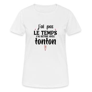 Ich albern mit Onkel - Frauen T-Shirt atmungsaktiv - Weiß - Vorne - AI Model Female 172 dark (172cm)