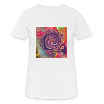 Abstrakte Mustern mit verschiedenen Farben - Frauen T-Shirt atmungsaktiv - Weiß - Vorne - AI Model Female 172 dark (172cm)