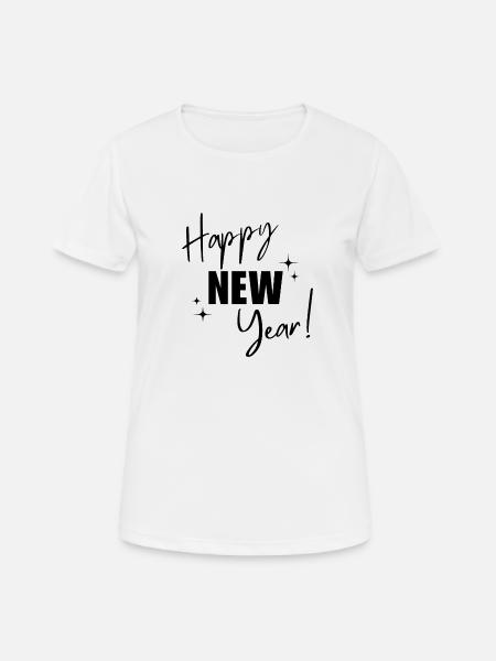 Happy New Year - Frauen T-Shirt atmungsaktiv - Weiß