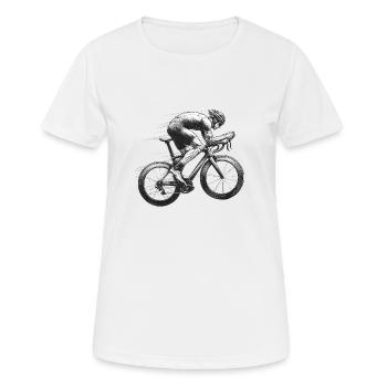 Vélos de route - T-shirt respirant Femme - blanc - Devant - AI Model Female 172 dark (172cm)