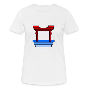 Venir en Asie - T-shirt respirant Femme - blanc - Devant - AI Model Female 172 dark (172cm)