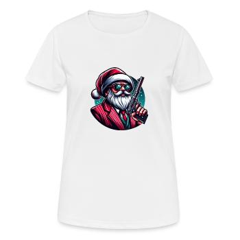 Mafia Weihnachtsmann - Frauen T-Shirt atmungsaktiv - Weiß - Vorne - AI Model Female 172 dark (172cm)