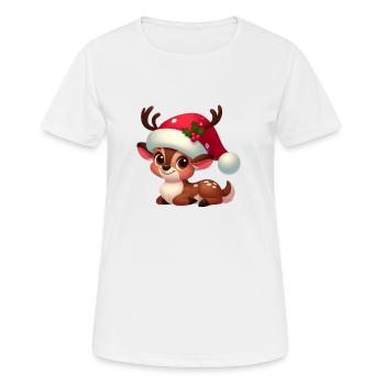 Rudolf 5 - Frauen T-Shirt atmungsaktiv - Weiß - Vorne - AI Model Female 172 dark (172cm)