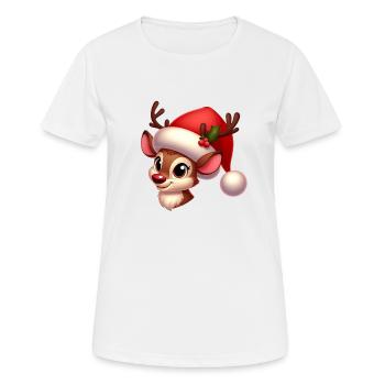 Rudolf 9 - Frauen T-Shirt atmungsaktiv - Weiß - Vorne - AI Model Female 172 dark (172cm)