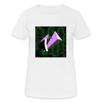Violette Fantasiefigur auf grünem Hintergrund - Frauen T-Shirt atmungsaktiv - Weiß - Vorne - AI Model Female 172 dark (172cm)