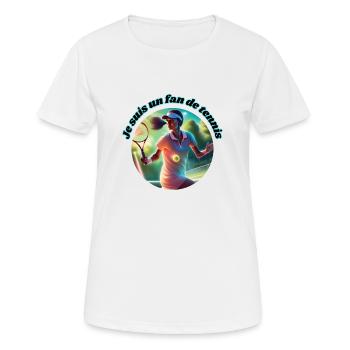 Tennis fan - Women's Breathable T-Shirt - white - Front - AI Model Female 172 dark (172cm)
