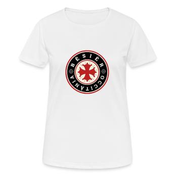 Logo bezier occitanie - T-shirt respirant Femme - blanc - Devant - AI Model Female 172 dark (172cm)