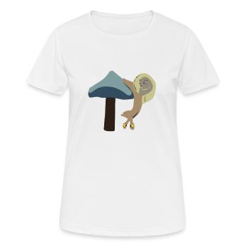 Snail upside down - Women's Breathable T-Shirt - white - Front - AI Model Female 172 dark (172cm)