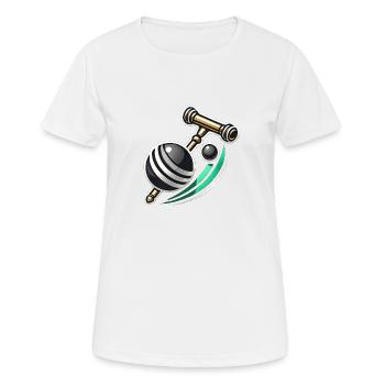 Logo du croquet - T-shirt respirant Femme - blanc - Devant - AI Model Female 172 dark (172cm)