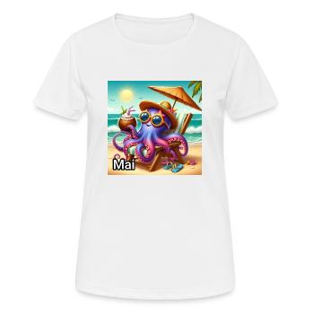 MAI - T-shirt respirant Femme - blanc - Devant - AI Model Female 172 dark (172cm)