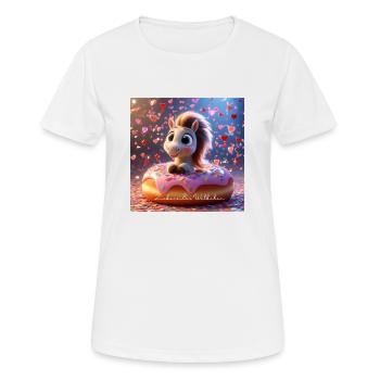 Zuckerwölkchen super süß - Frauen T-Shirt atmungsaktiv - Weiß - Vorne - AI Model Female 172 dark (172cm)