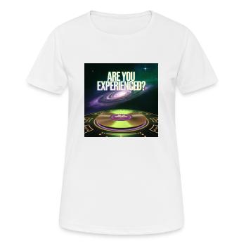 L’expérience vinyle du futur - T-shirt respirant Femme - blanc - Devant - AI Model Female 172 dark (172cm)
