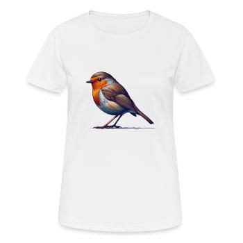 Rouge-gorge - T-shirt respirant Femme - blanc - Devant - AI Model Female 172 dark (172cm)